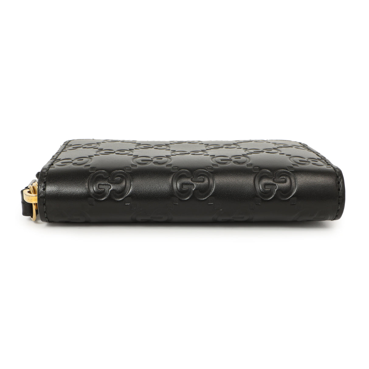 Gucci Black Guccissima Zip Around Card Case Accessories Gucci