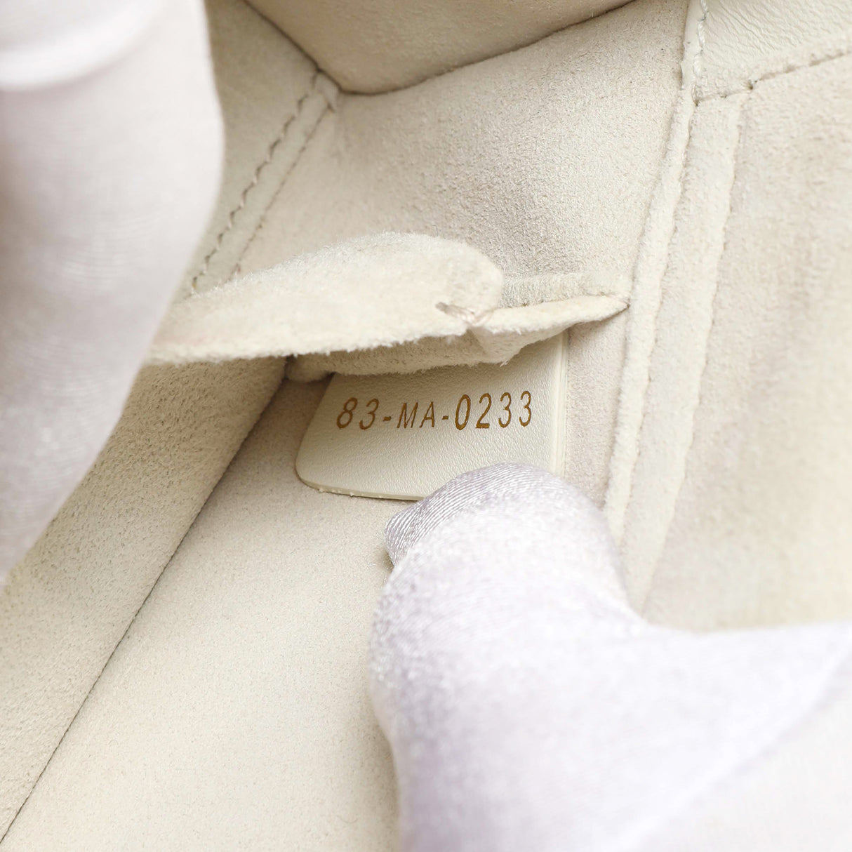 Christian Dior White Lambskin Cannage Small Lady D-Joy Handbags Christian Dior