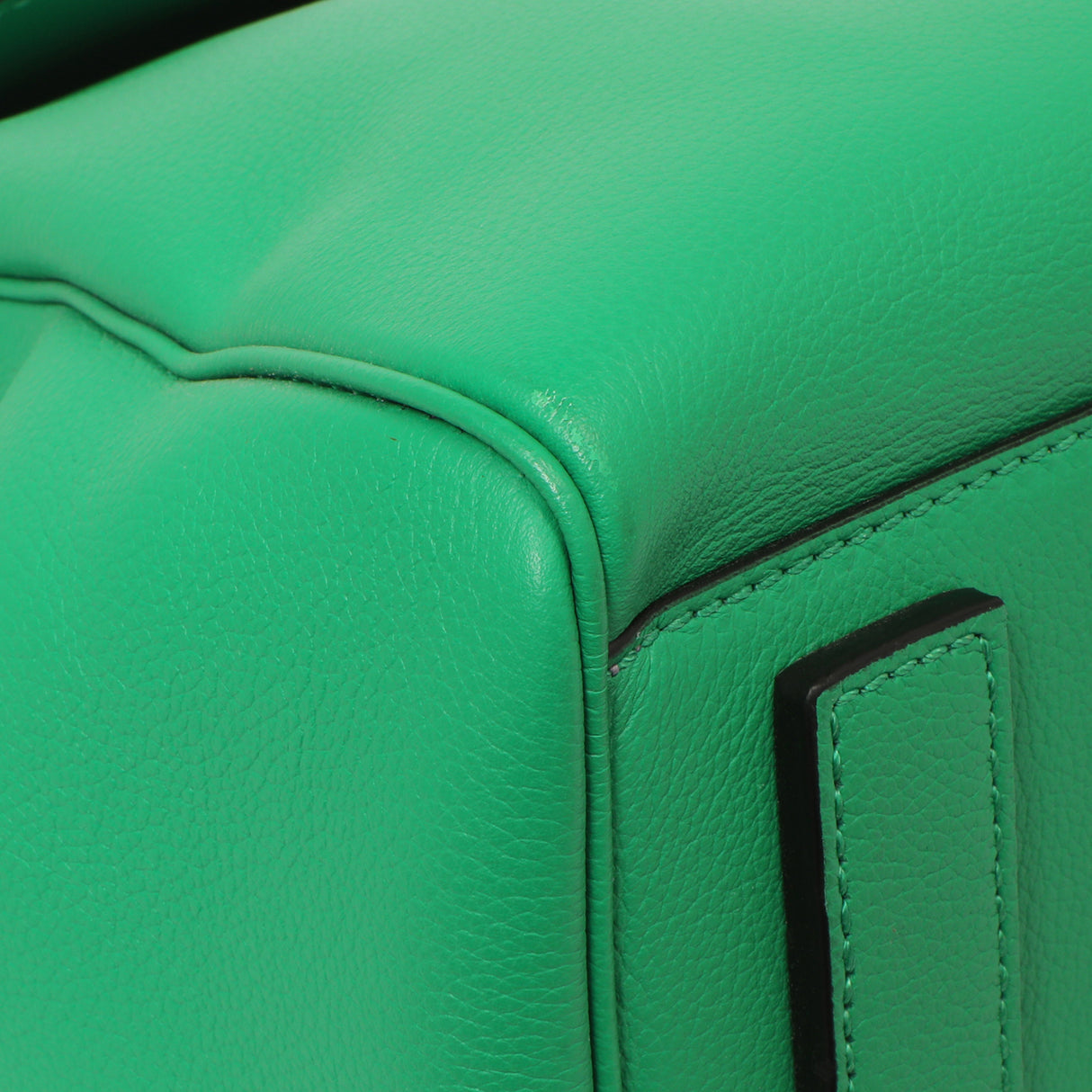 Versace Green Calfskin Large La Medusa Top Handle Handbags Versace