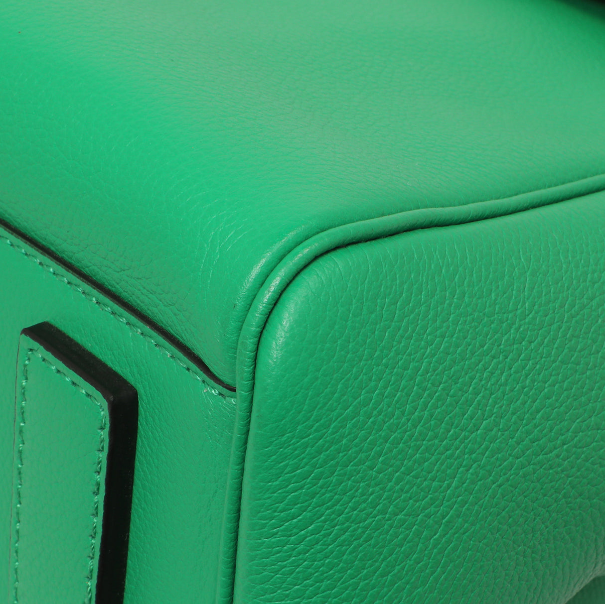 Versace Green Calfskin Large La Medusa Top Handle Handbags Versace