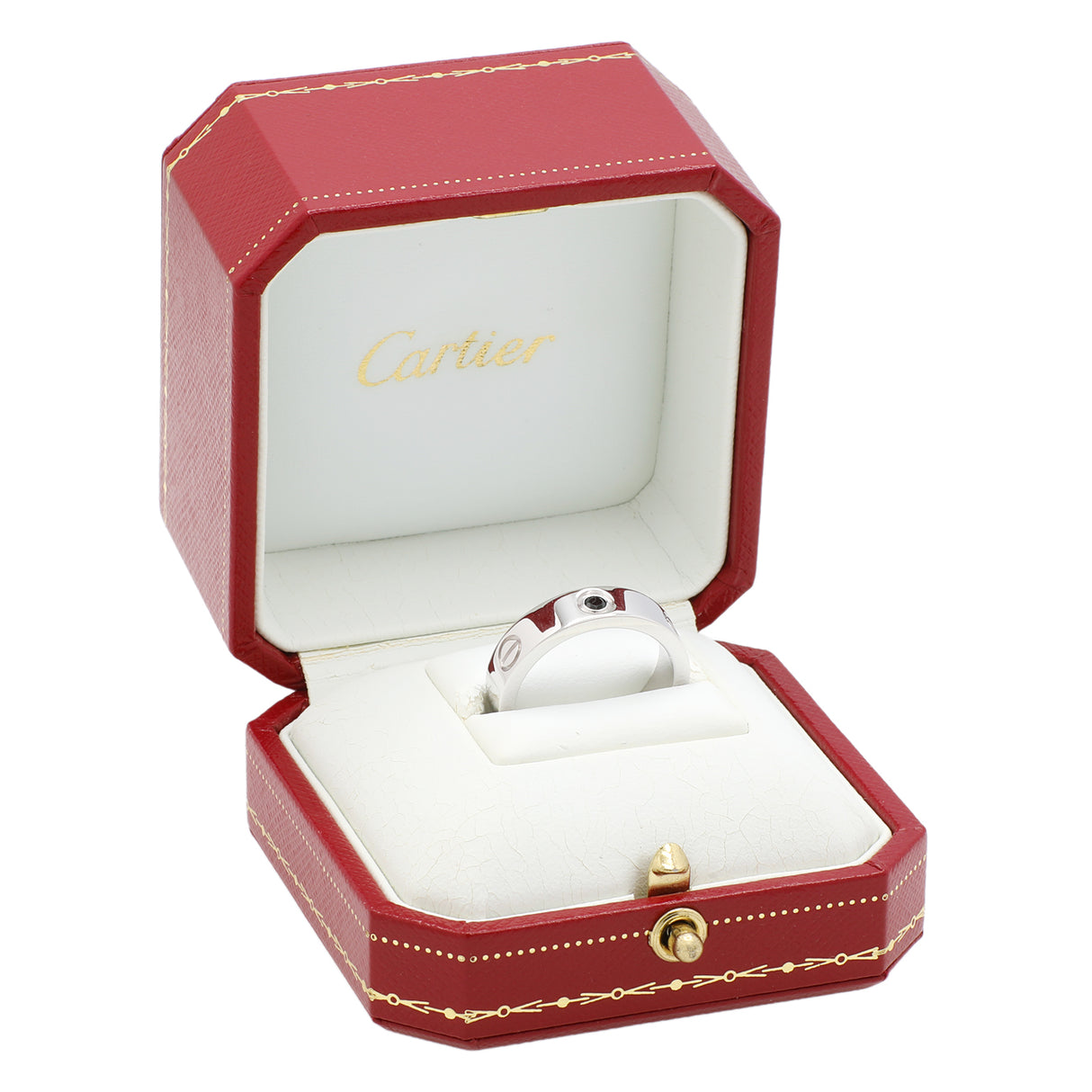 Cartier 18K White Gold Sapphire Classic Love Ring Designer Jewellery Cartier