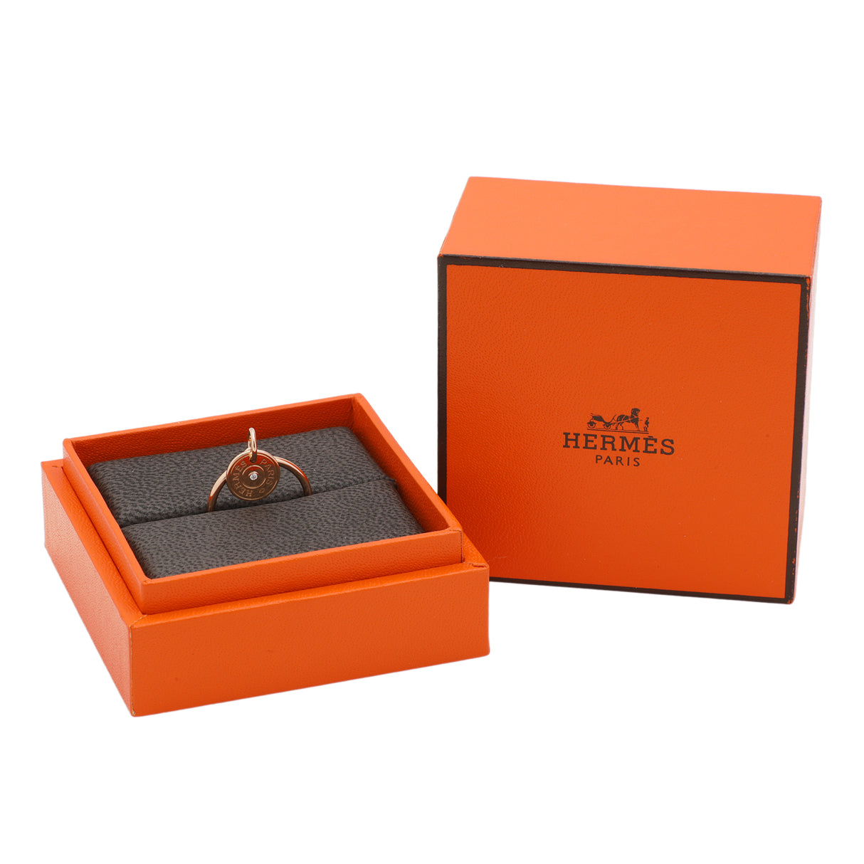Hermes 18K Rose Gold Gambade Ring Designer Jewellery Hermes