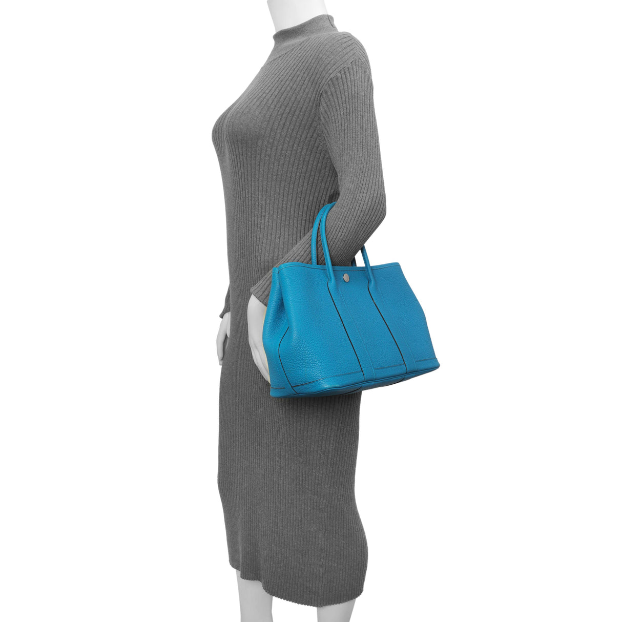 Hermes Bleu Zanzibar Negonda Garden Party 30 Handbags Hermes