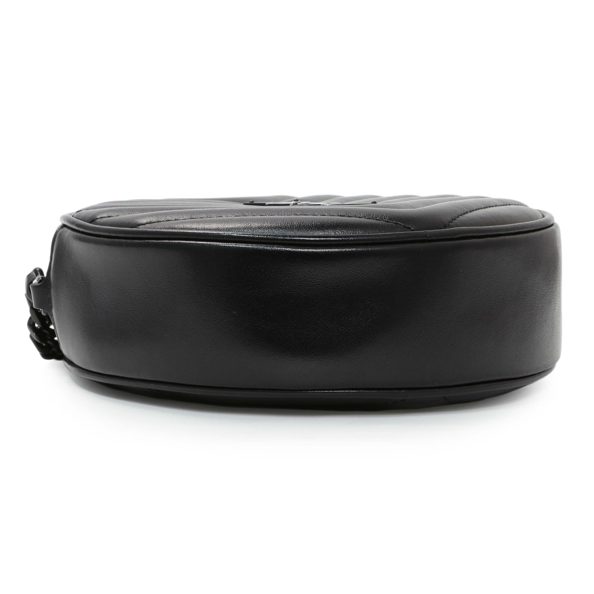 Saint Laurent Black Calfskin Matelasse Chevron Round Vinyle Camera Bag Handbags Saint Laurent