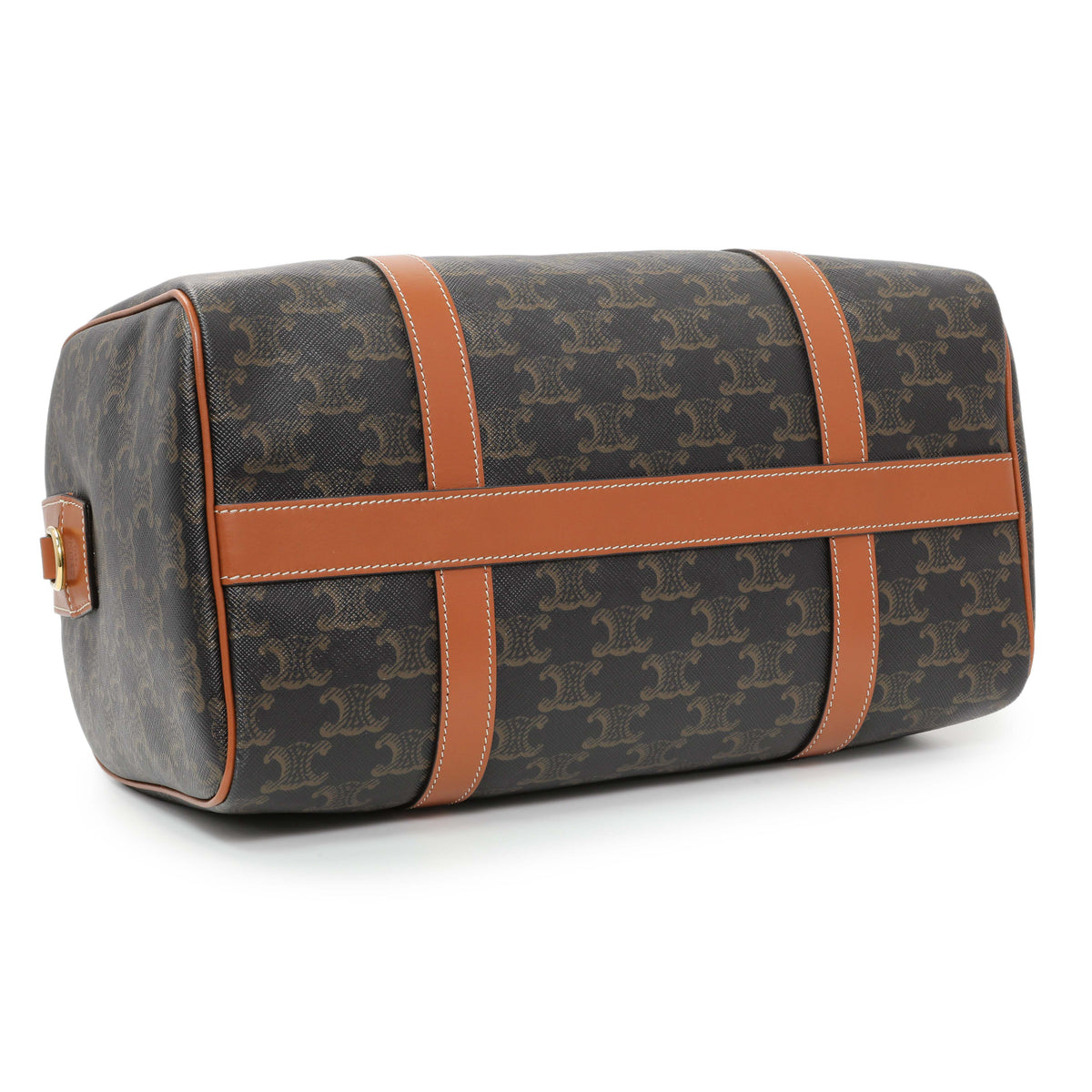 Celine Triomphe Canvas Calfskin Boston Bag Handbags Celine
