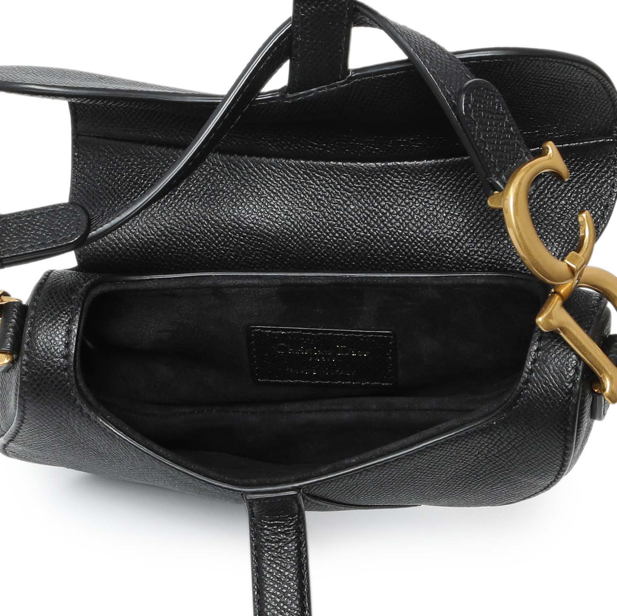 Christian Dior Grained Calfskin Mini Saddle Bag Handbags Christian Dior