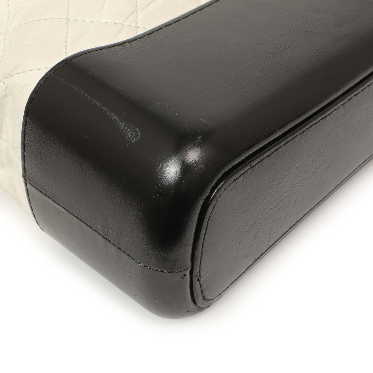 Chanel White Black Aged Calfskin Medium Gabrielle Hobo Handbags Chanel