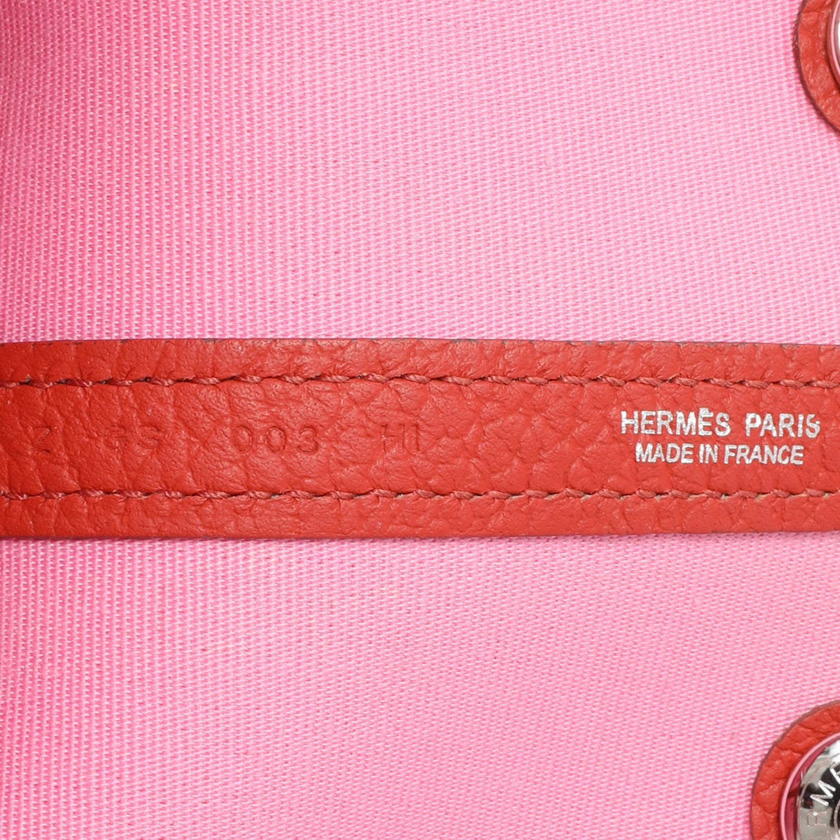 Hermes Rose Sakura Rouge Duchesse Toile Militaire Vache Country Garden Party 30 TPM Handbags Hermes