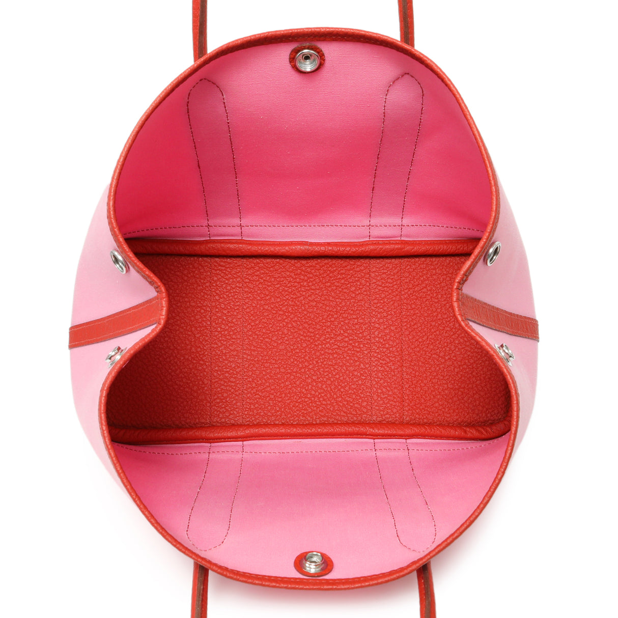 Hermes Rose Sakura Rouge Duchesse Toile Militaire Vache Country Garden Party 30 TPM Handbags Hermes