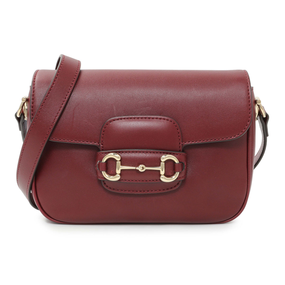Gucci Rosso Ancora Arabella Calfskin Horsebit 1955 Shoulder Bag Handbags Gucci