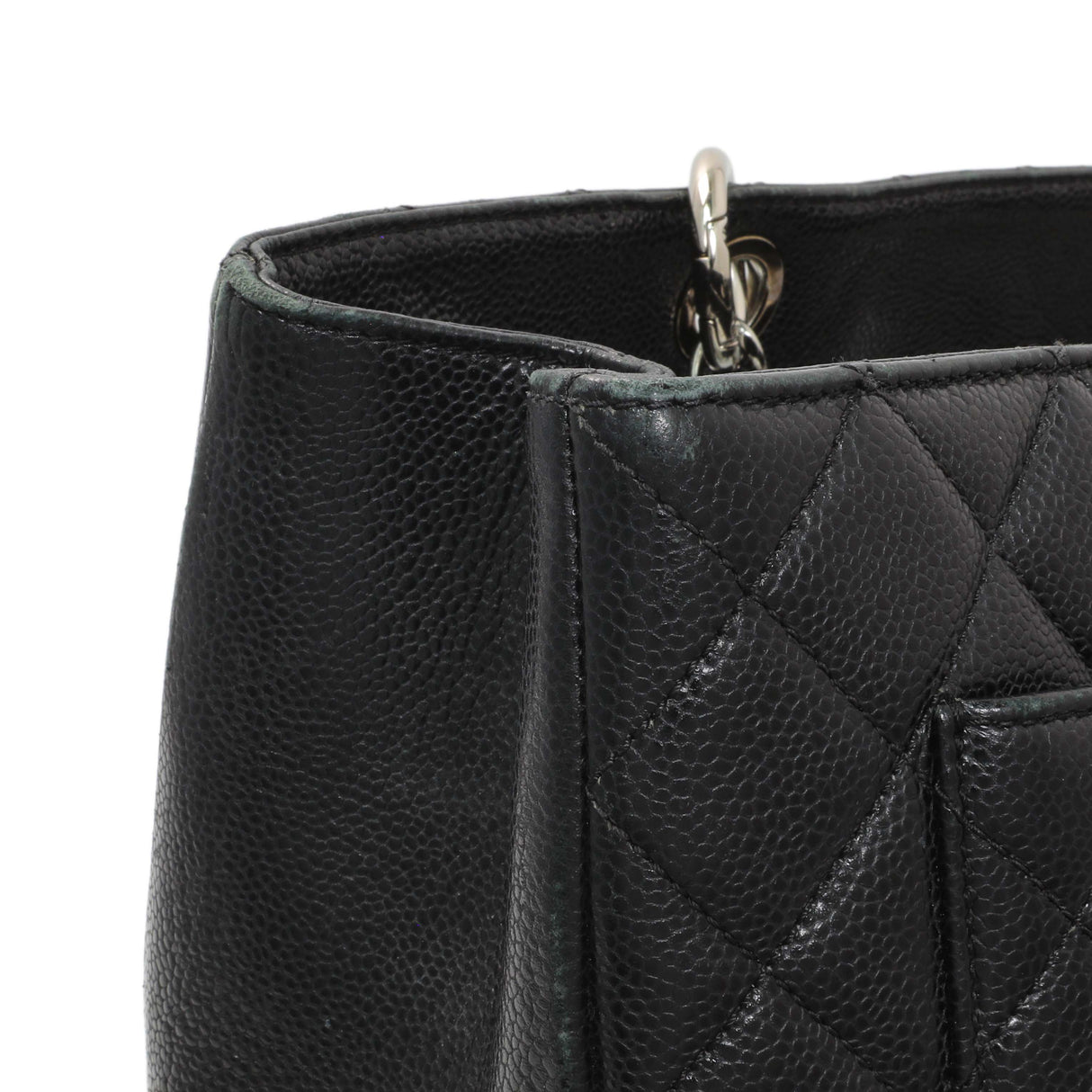 Chanel Black Quilted Caviar XL Grand Shopping Tote GST Handbags Chanel