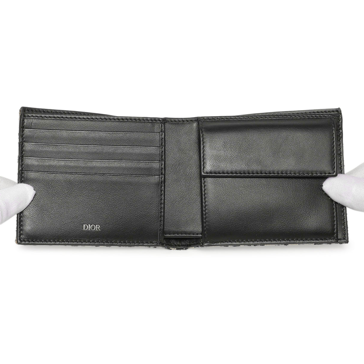 Christian Dior Blue Oblique Bifold Wallet Accessories Christian Dior