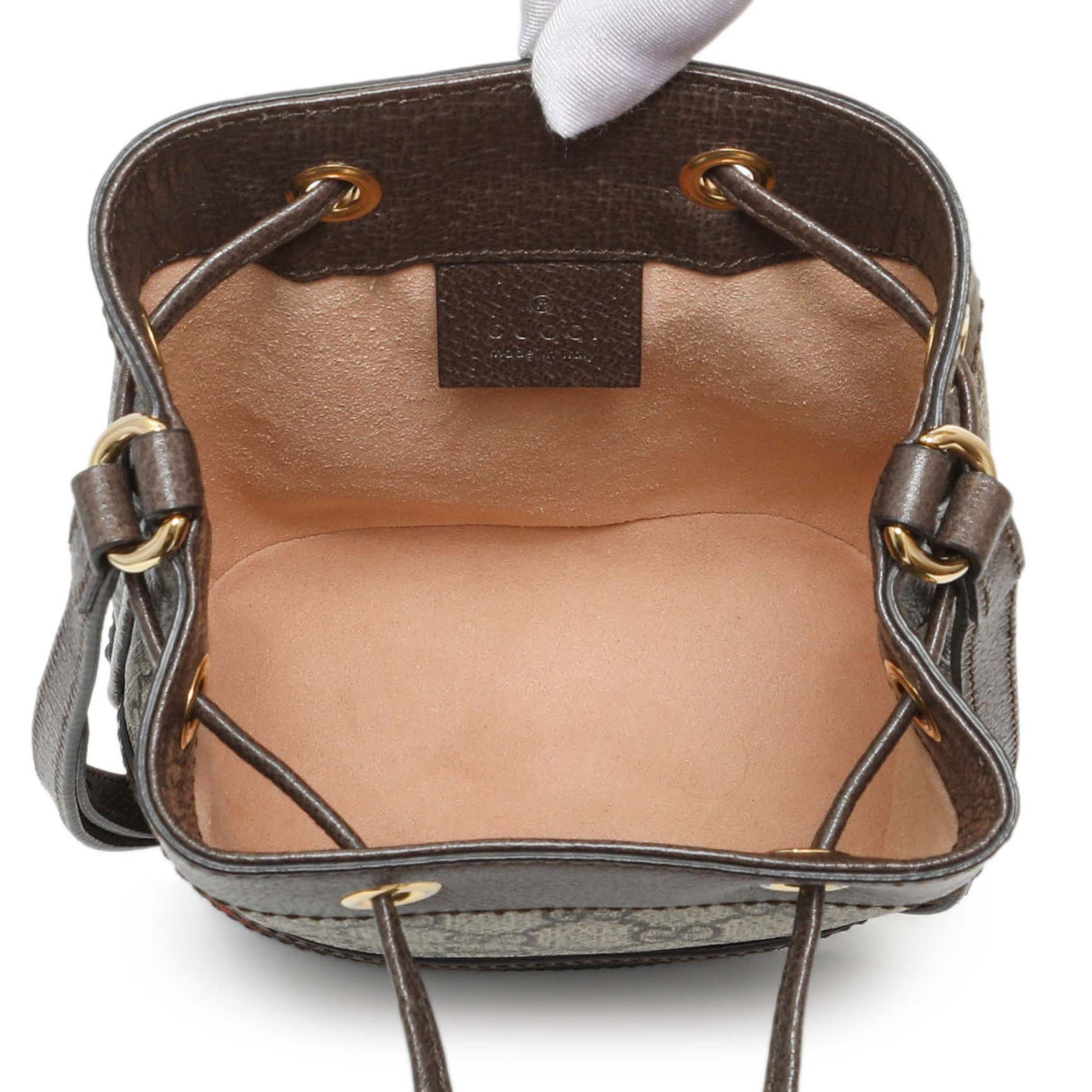 Gucci GG Supreme Monogram Web Mini Ophidia Bucket Bag Handbags Gucci