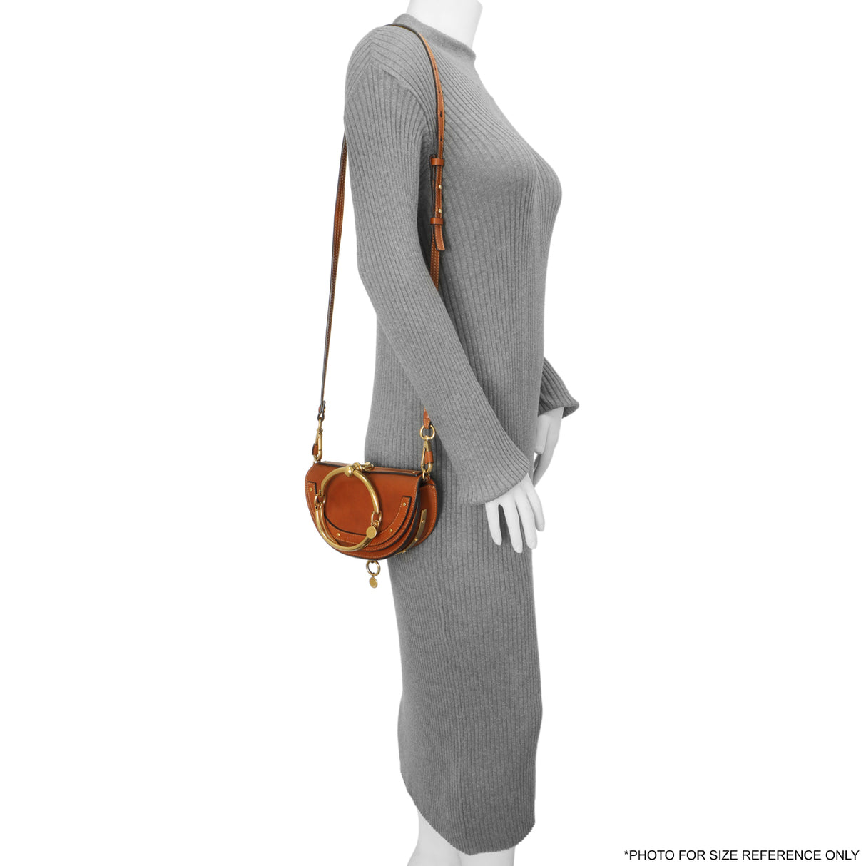 Chloe Brown Calfskin Small Nile Bracelet Minaudiere Bag Handbags Chloe