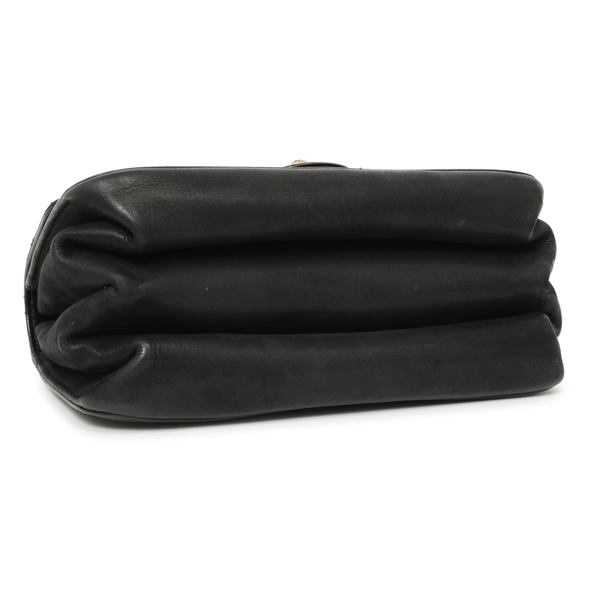 Chanel Black Calfskin Quilted Small Straight Lined Flap Handbags Chanel