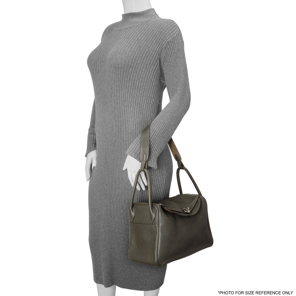 Hermes Etain Etoupe Clemence Lindy 30 Handbags Hermes