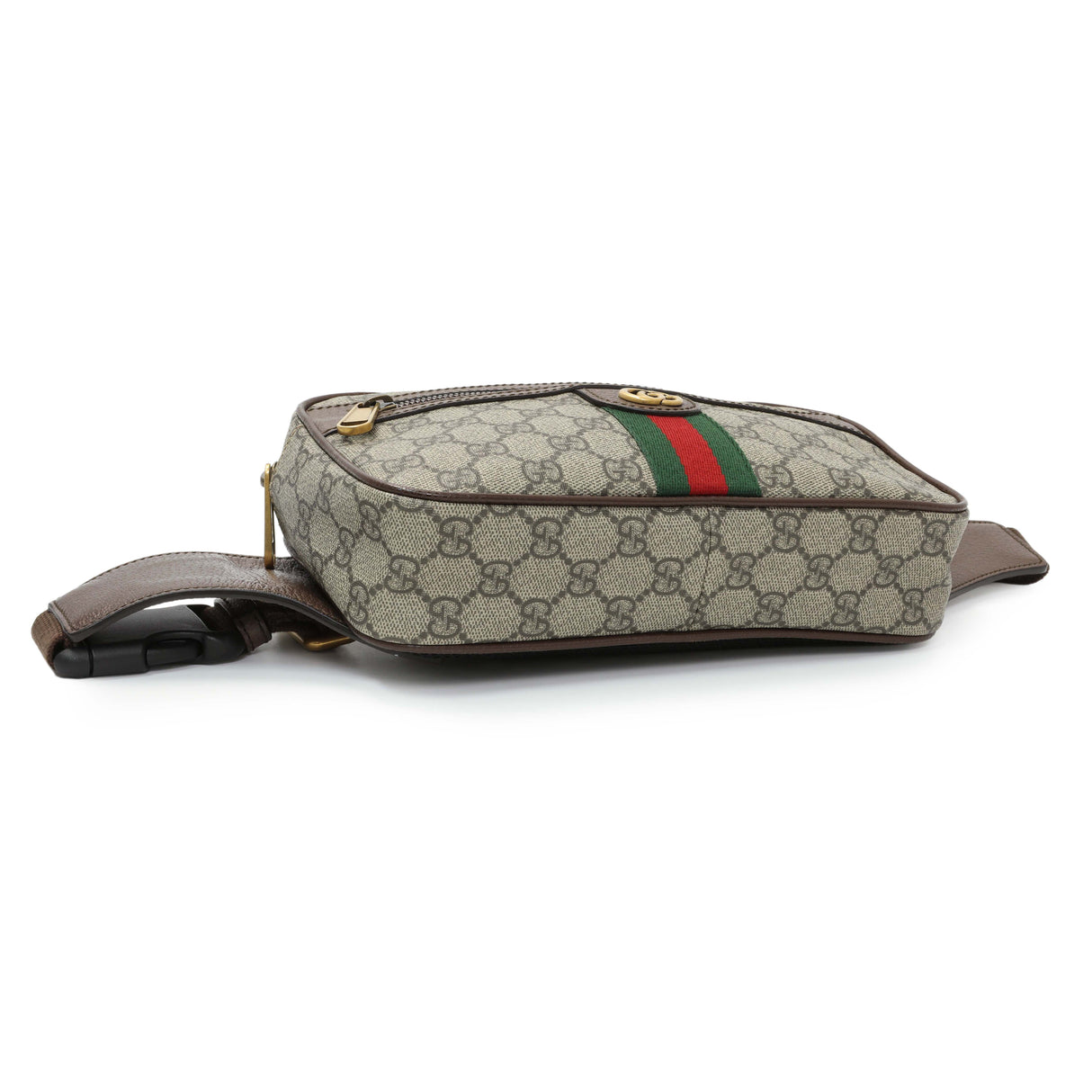 Gucci Brown Soft GG Supreme Monogram Medium Ophidia Belt Bag Handbags Gucci
