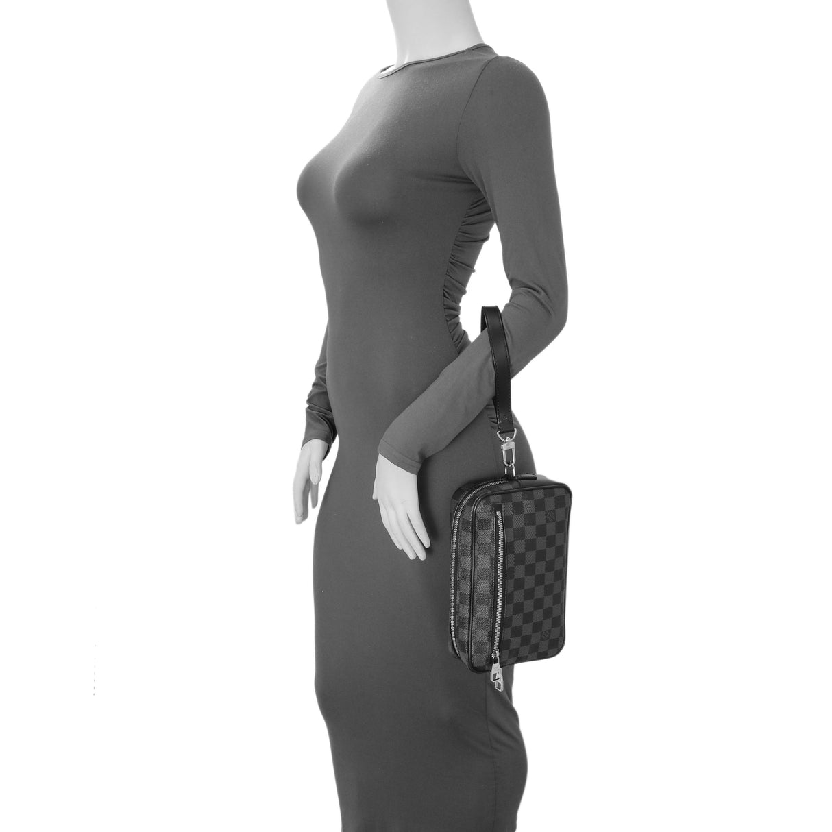 Louis Vuitton Damier Graphite Kasai Clutch Handbags Louis Vuitton