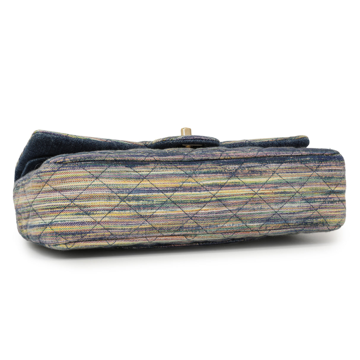 Chanel Quilted Denim Medium Classic Double Flap Handbags Chanel