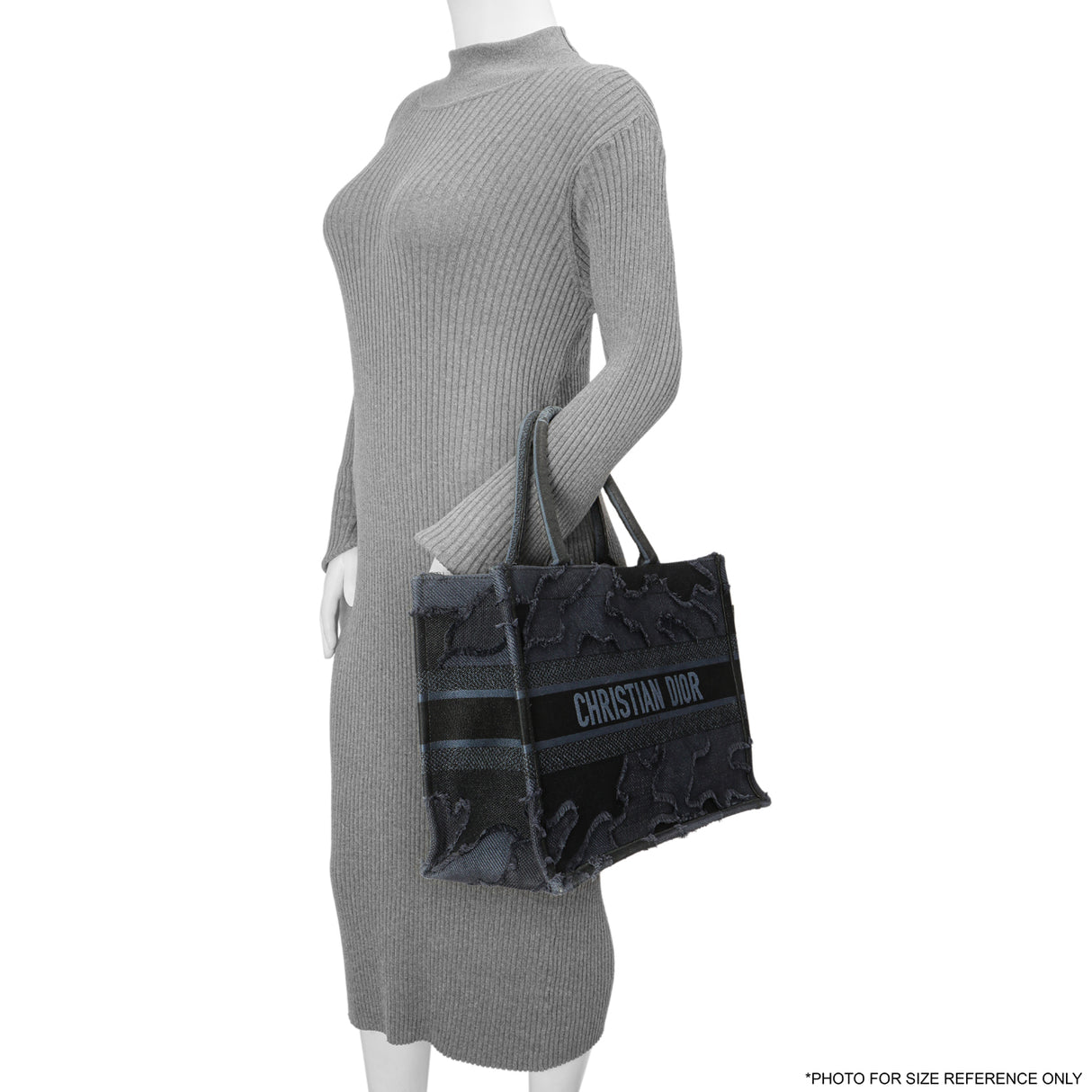 Christian Dior Blue Embroidered Camouflage Medium Book Tote Handbags Christian Dior