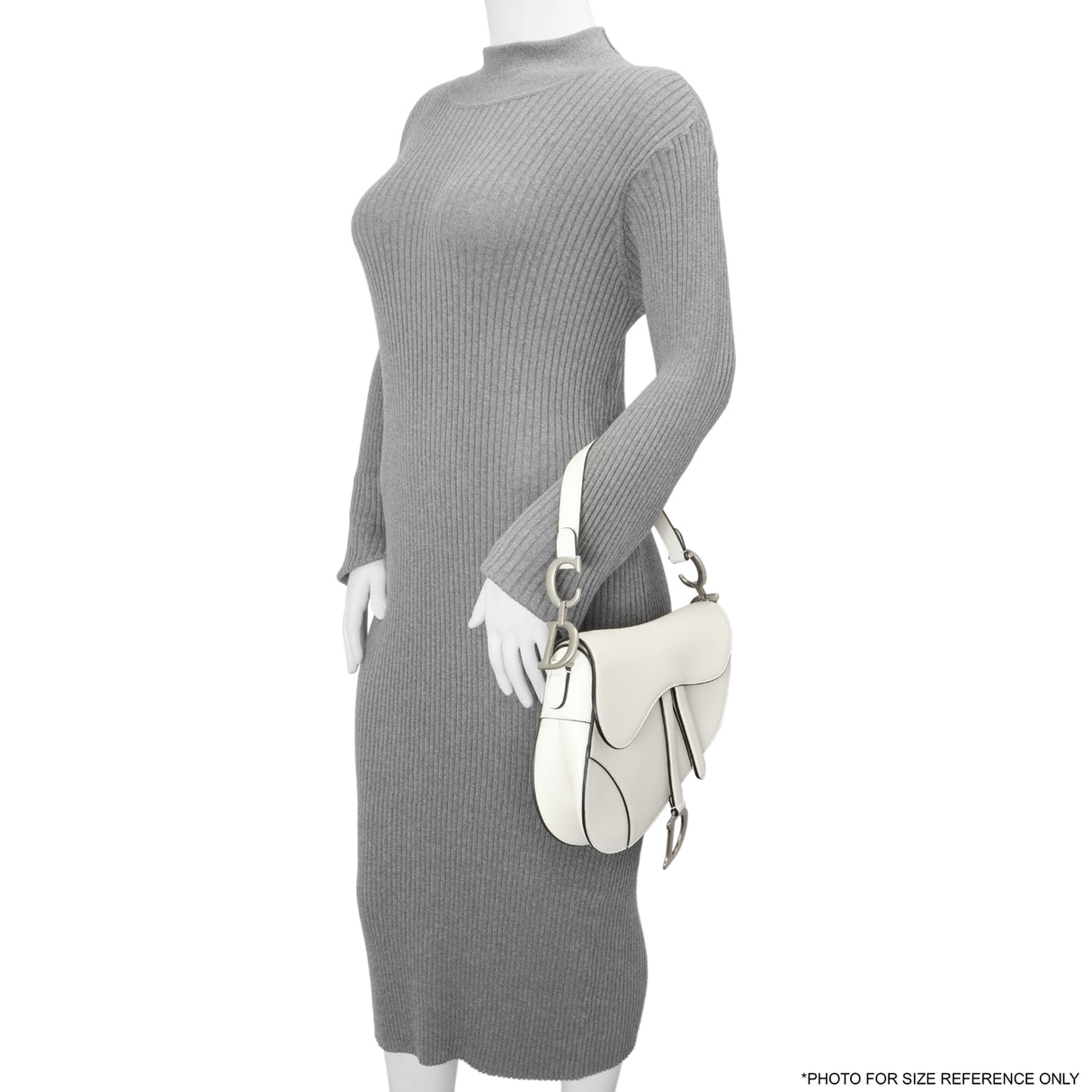 Christian Dior White Calfskin Saddle Bag Handbags Christian Dior