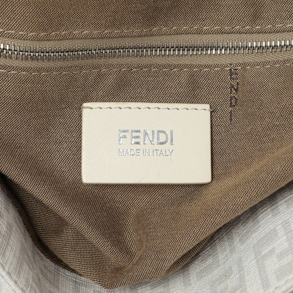 Fendi White Zucchino Mama Baguette Handbags Fendi