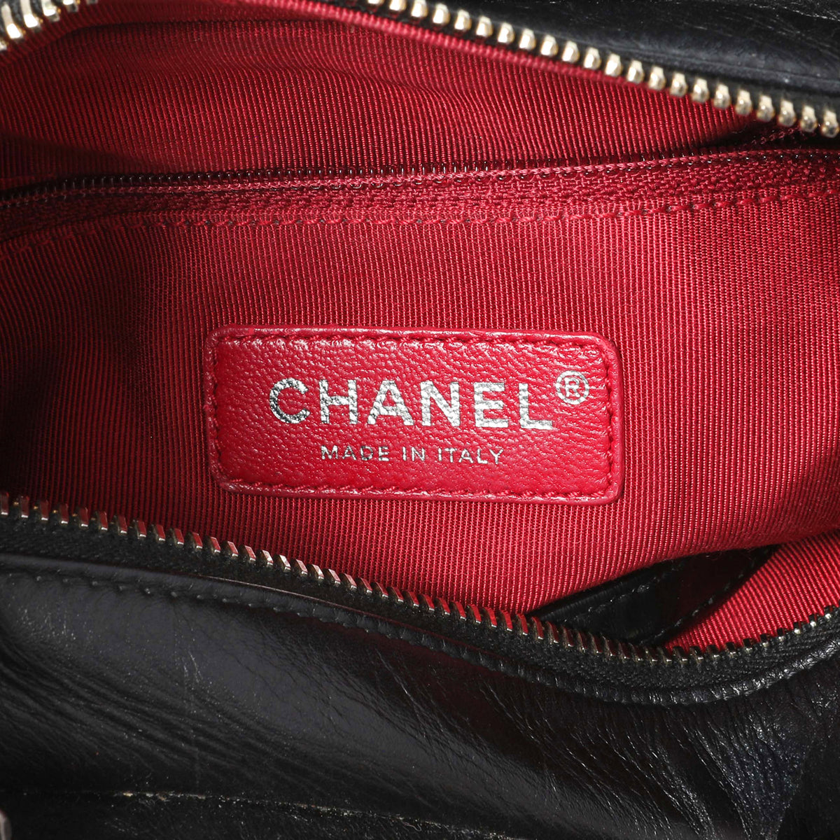 Chanel Black Aged Calfskin Chevron Quilted Small Gabrielle Hobo Handbags Chanel