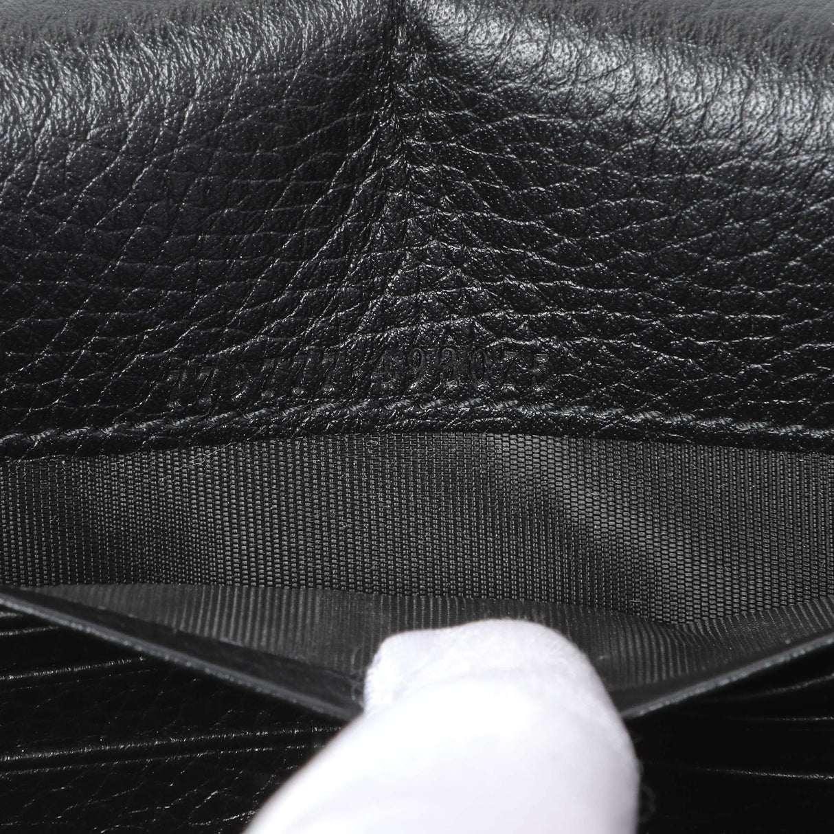 Gucci Black Calfskin GG Marmont Chain Wallet Handbags Gucci