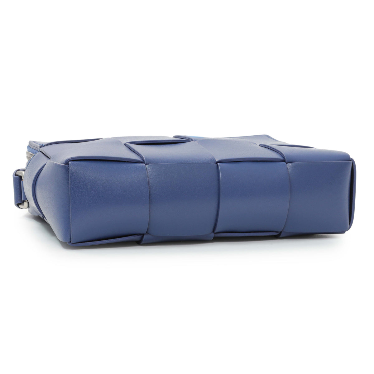 Bottega Veneta Blue Lambskin Maxi Intrecciato Cassette Camera Bag Handbags Bottega Veneta