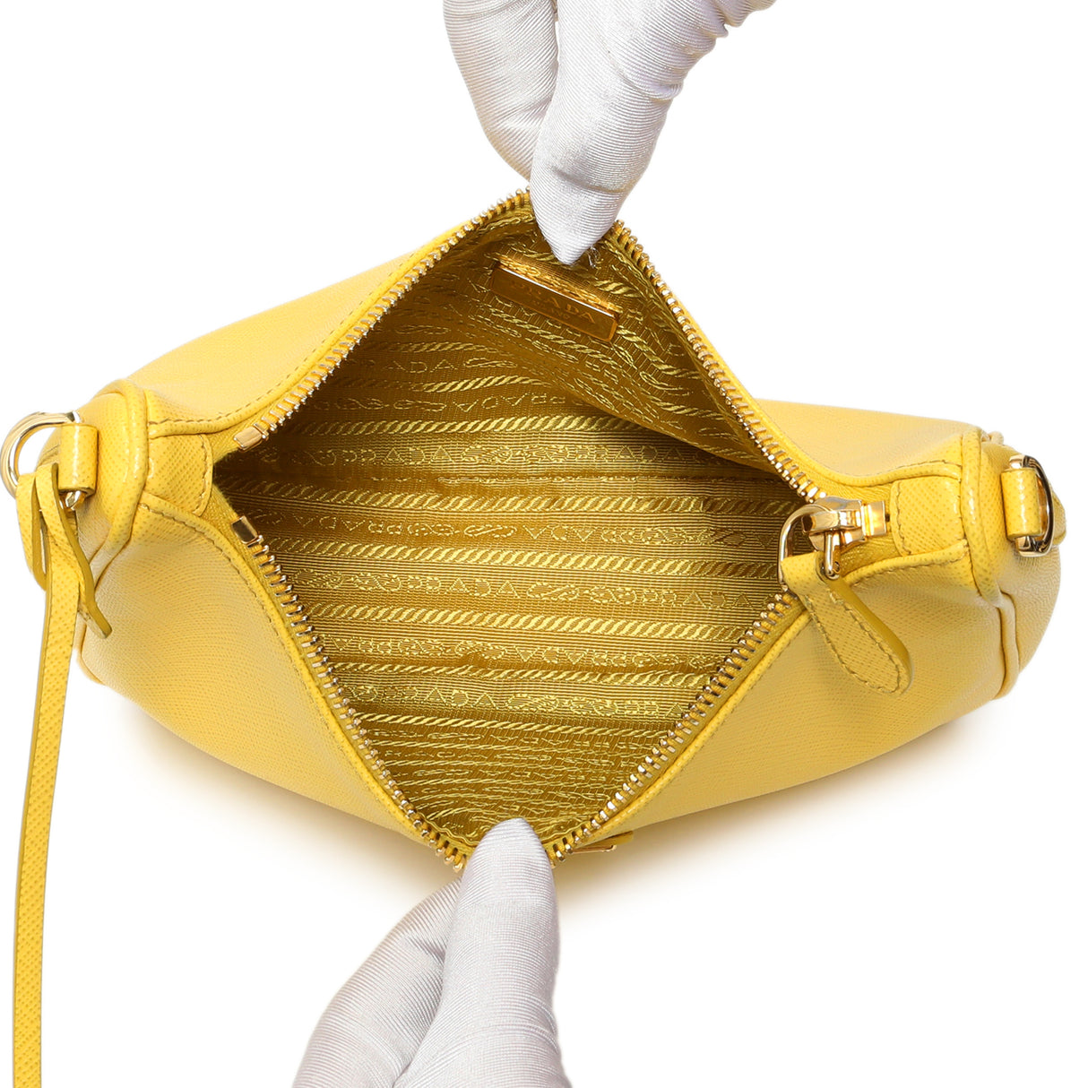 Prada Yellow Saffiano Re-Edition 2005 Shoulder Bag Handbags Prada