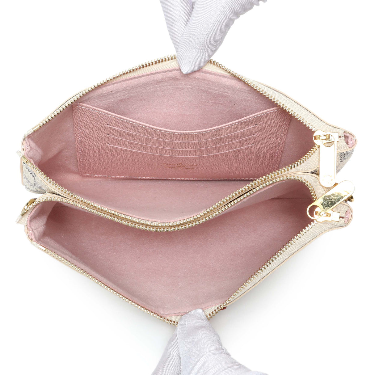 Louis Vuitton Damier Azur Double Zip Pochette Handbags Louis Vuitton