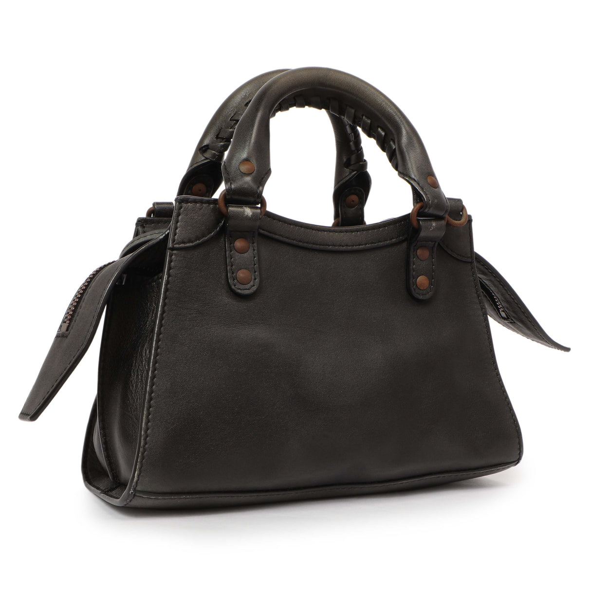 Balenciaga Black Used Calfskin Mini Neo City Handbags Balenciaga