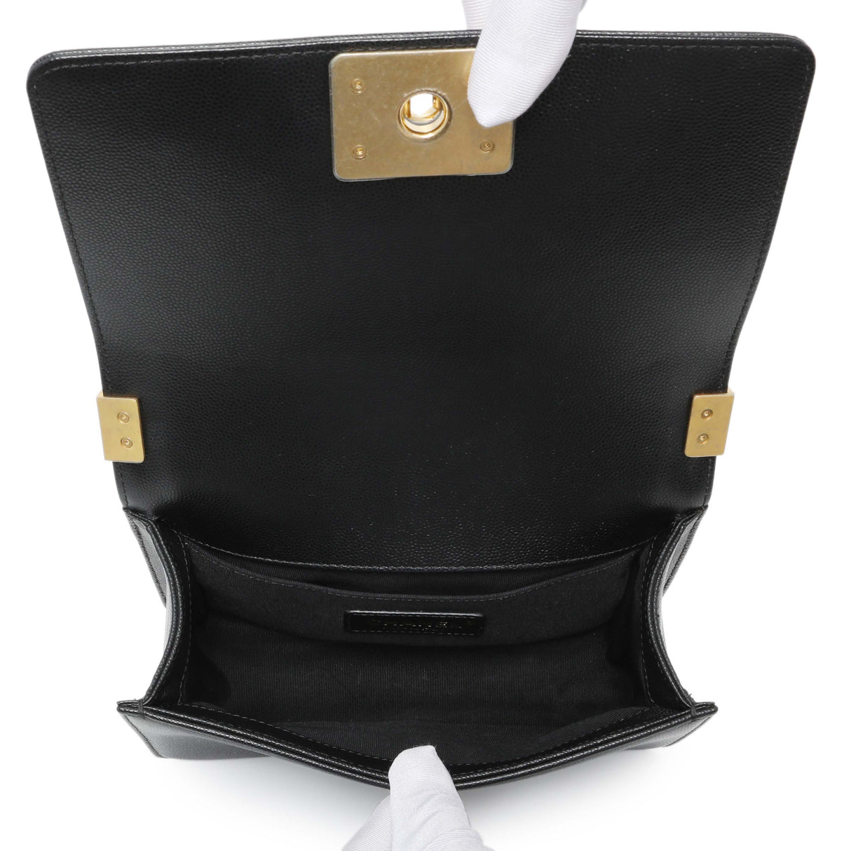 Chanel Black Caviar Quilted Small Boy Flap Handbags Chanel