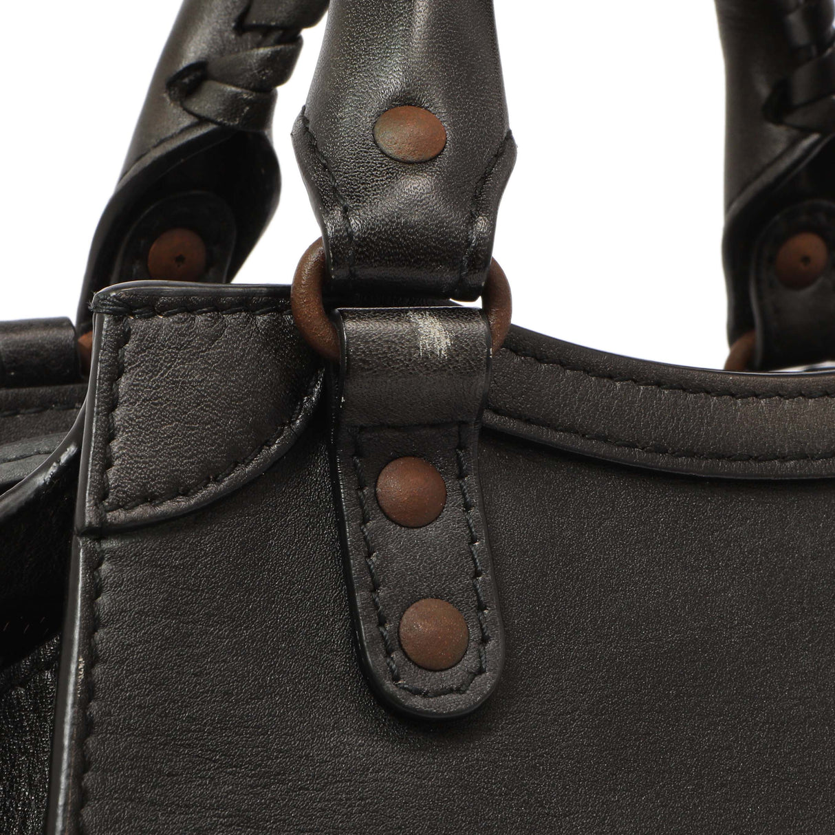 Balenciaga Black Used Calfskin Mini Neo City Handbags Balenciaga