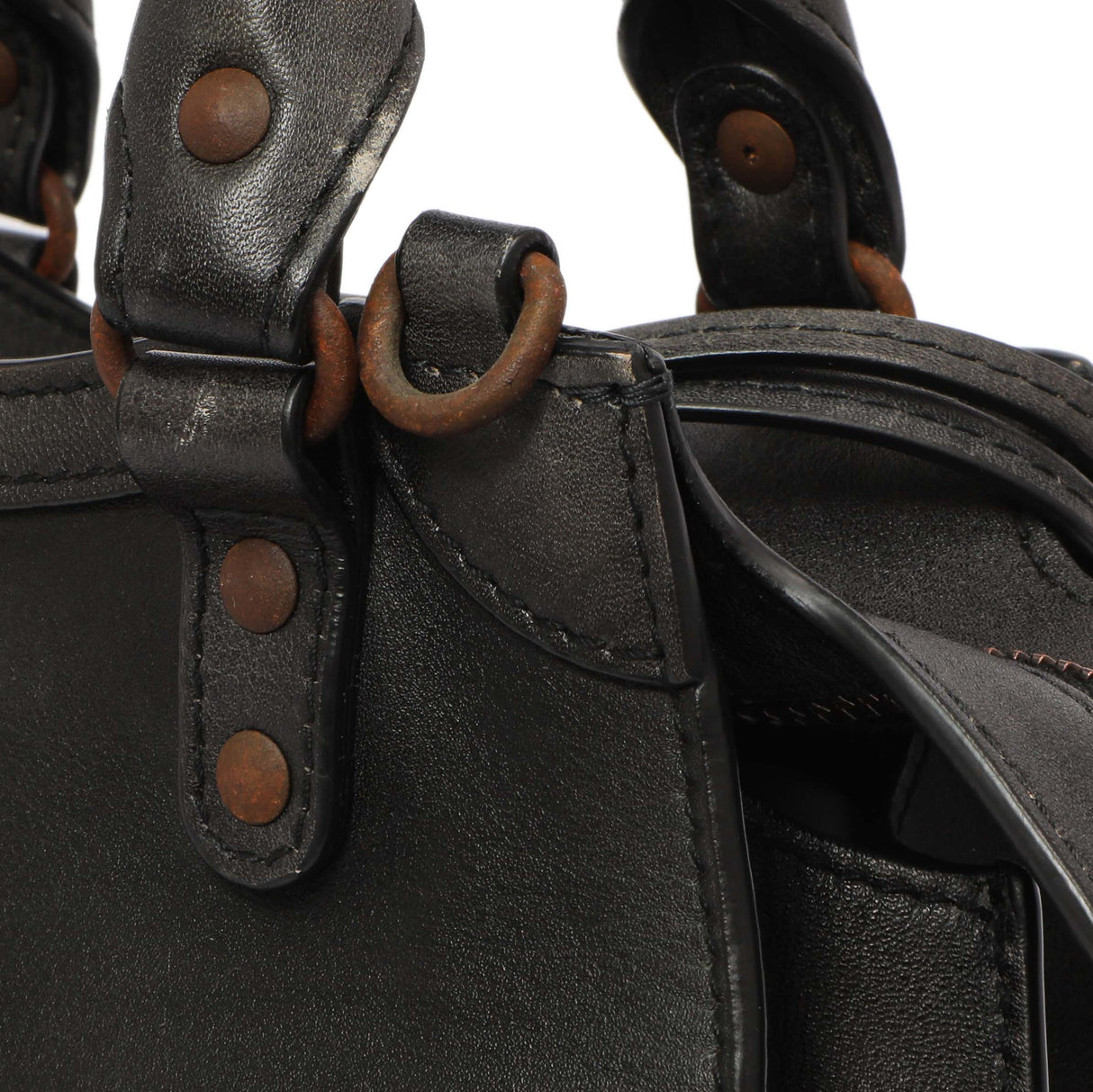 Balenciaga Black Used Calfskin Mini Neo City Handbags Balenciaga