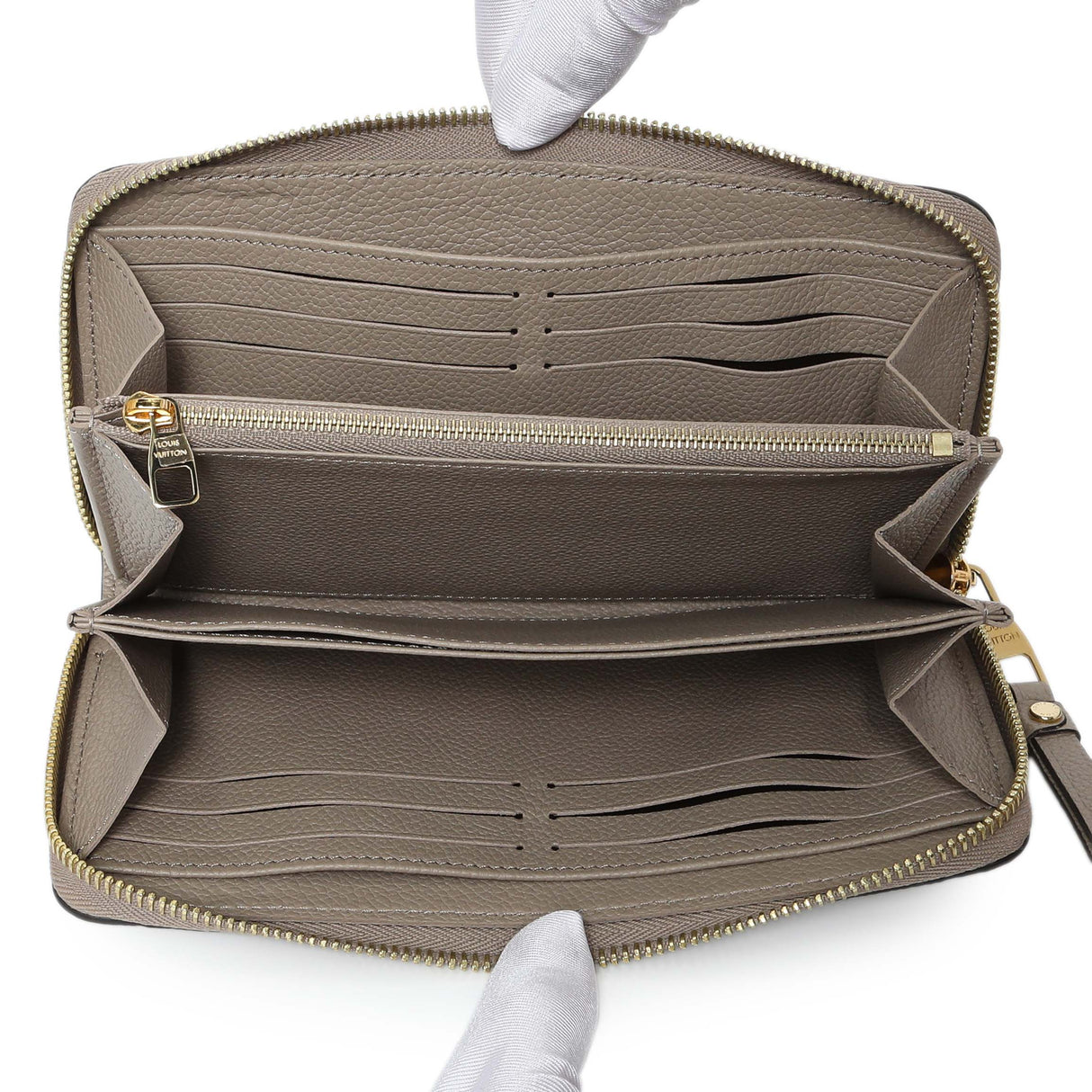 Louis Vuitton Tourterelle Monogram Empreinte Zippy Wallet Accessories Louis Vuitton