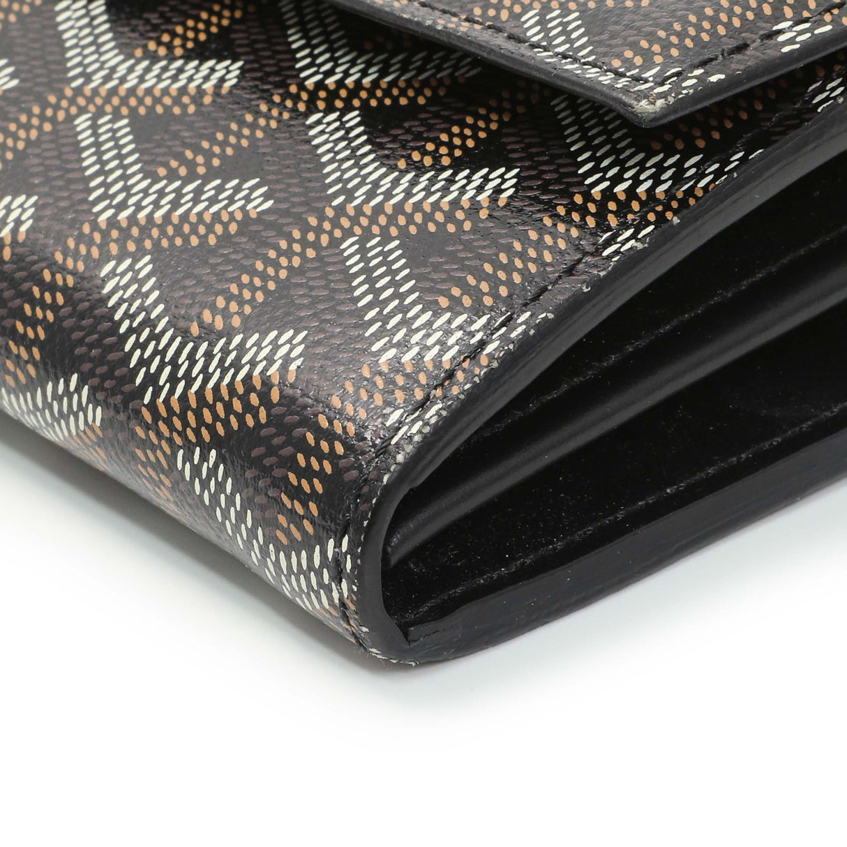 Goyard Black Goyardine Varenne Continental Wallet Handbags Goyard