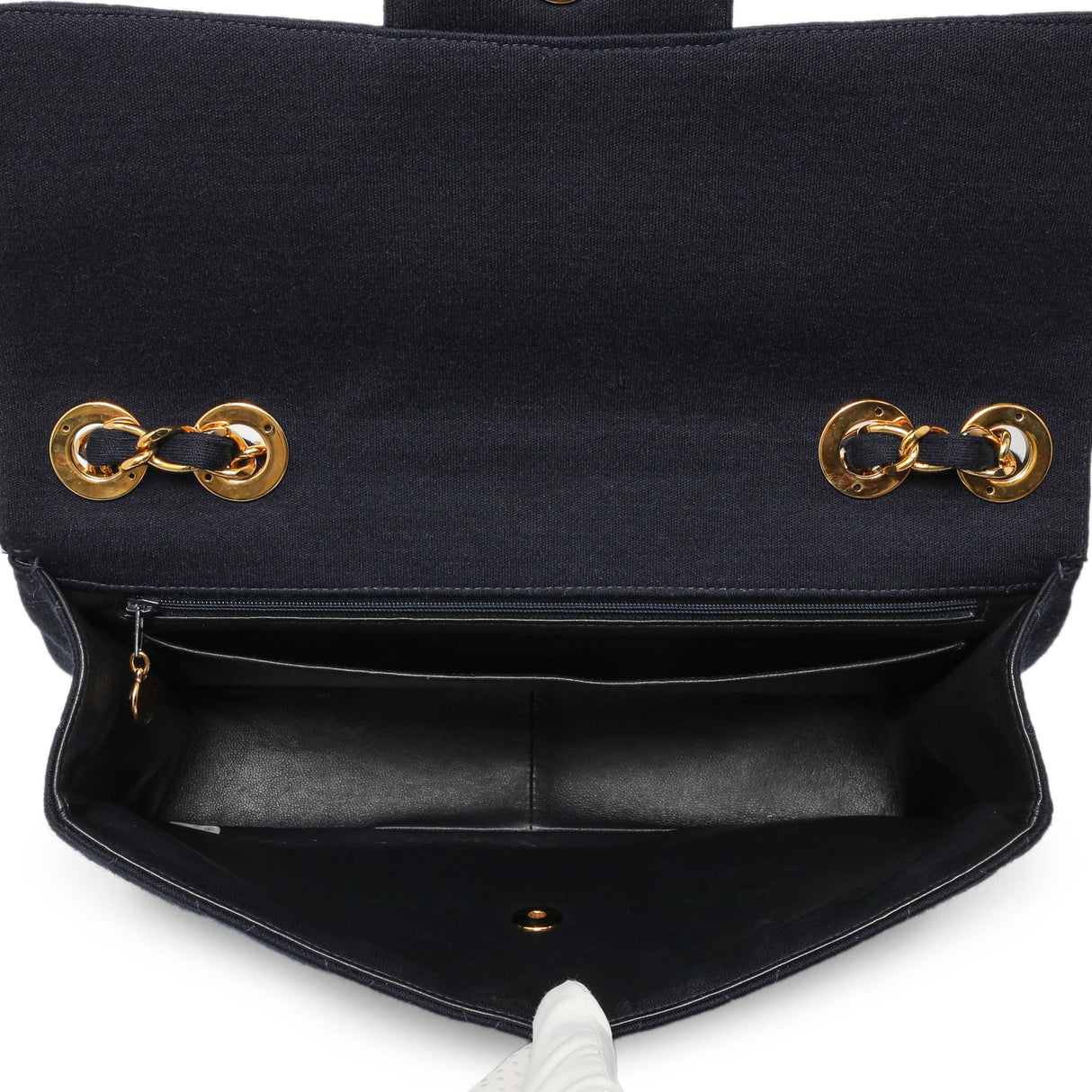 Chanel Navy Jersey XL Jumbo Single Flap Handbags Chanel