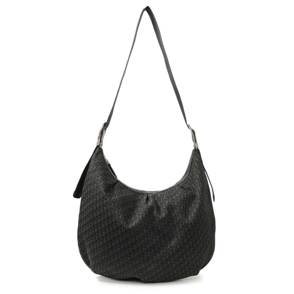 Christian Dior Black Monogram Buckle Hobo Handbags Modaselle