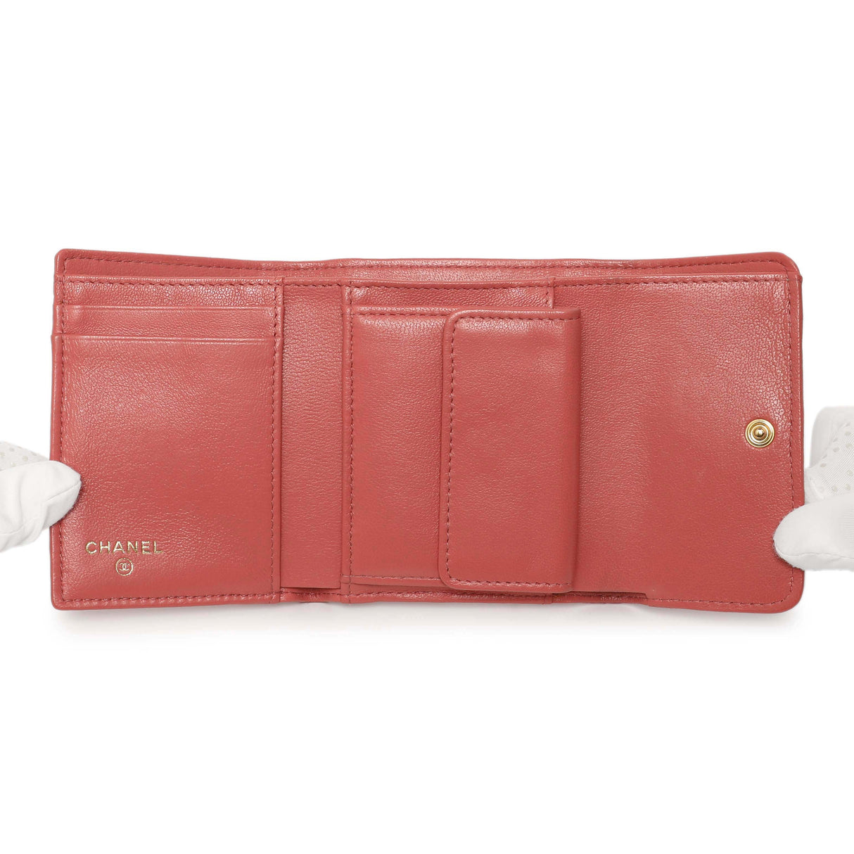 Chanel Pink Quilted Lambskin 19 Small Flap Wallet Accessories Chanel