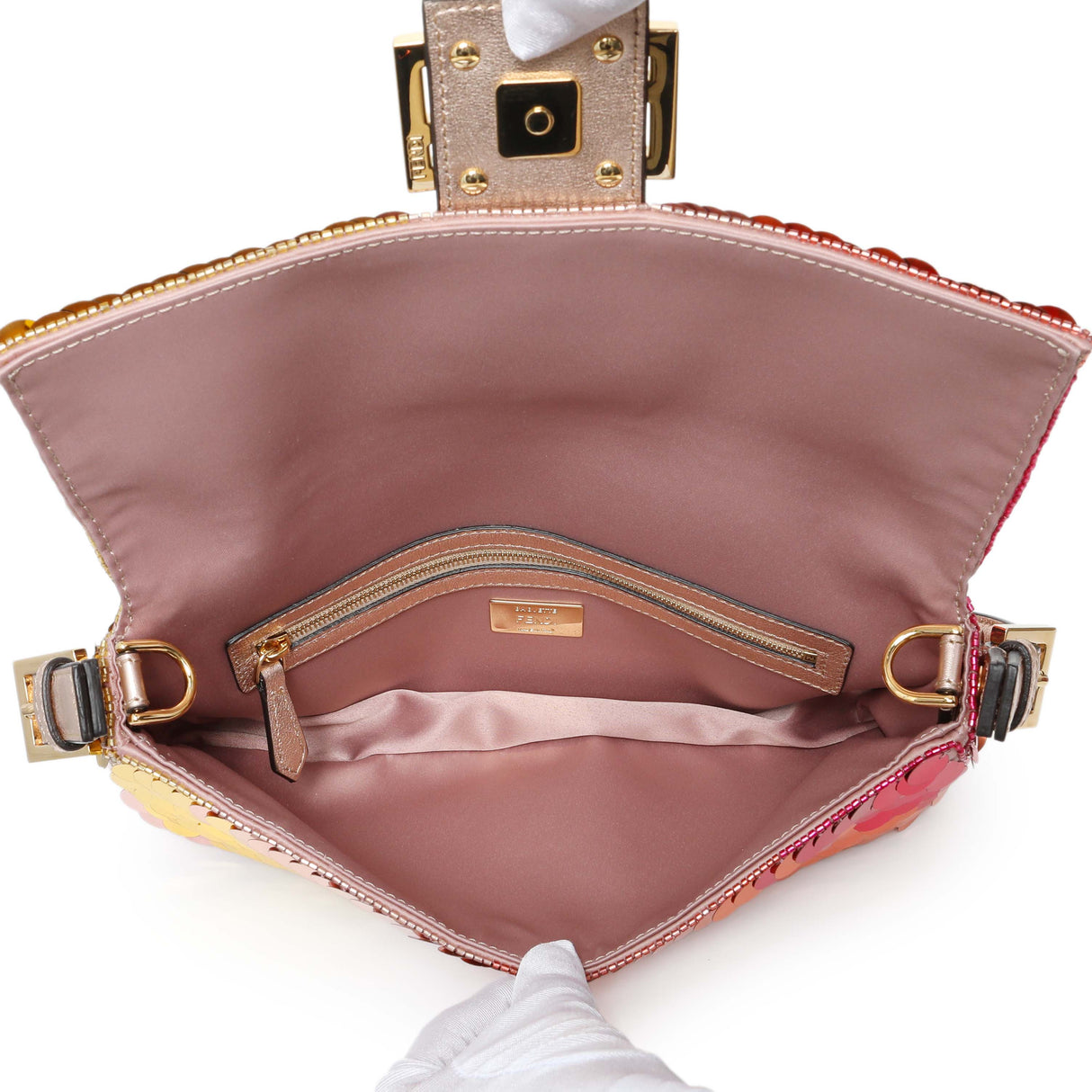 Fendi Multicolor Sequin Baguette Handbags Fendi