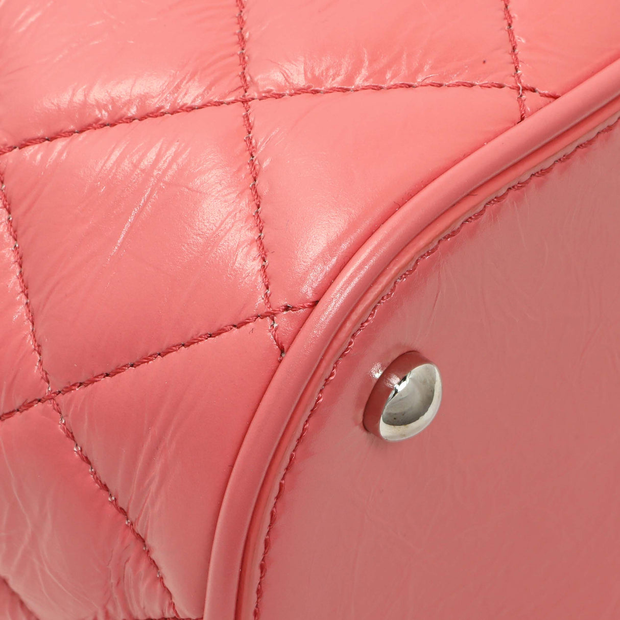 Chanel Pink Crumpled Calfskin PVC Quilted Aquarium Backpack Handbags Chanel