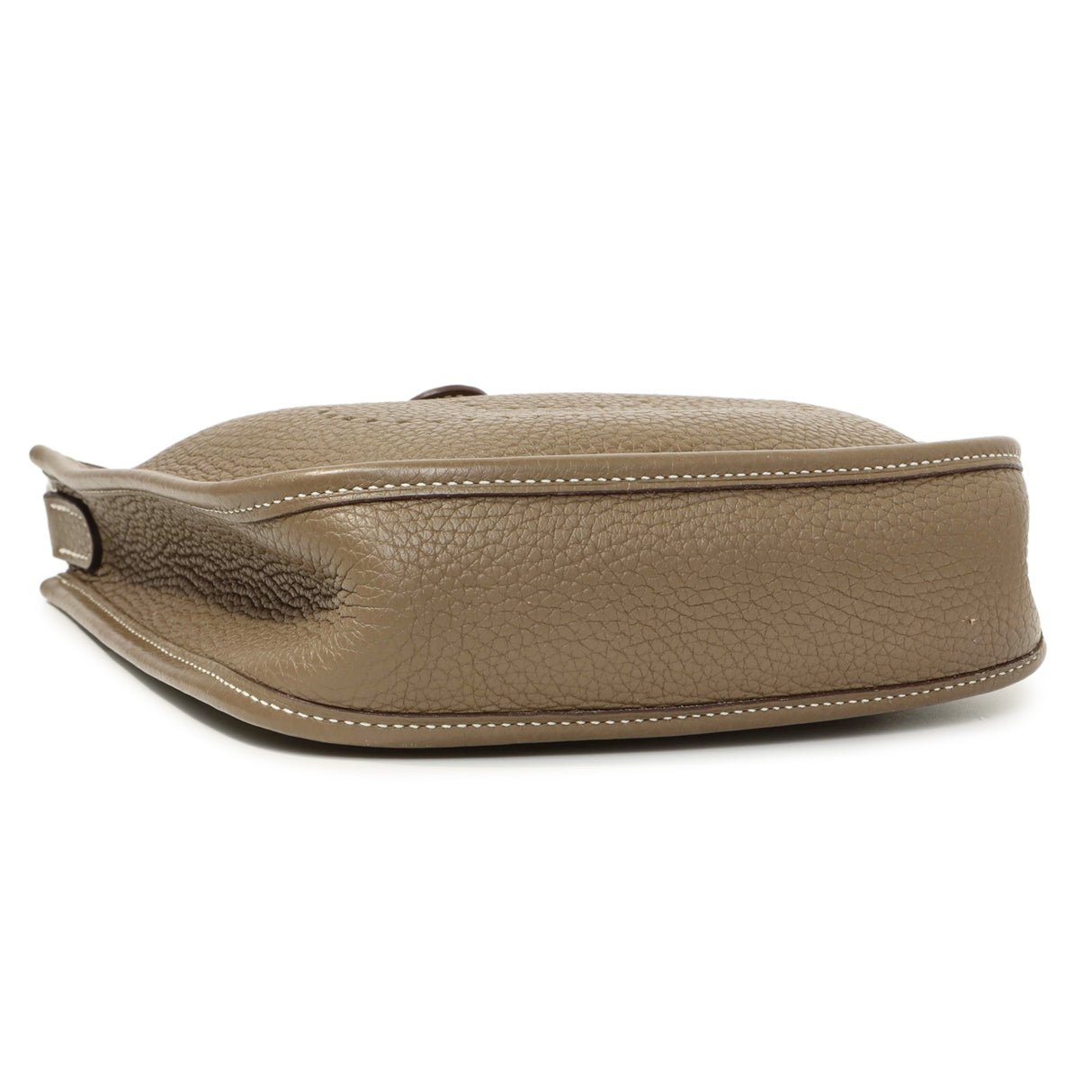 Hermes Etoupe Bleu Indigo Clemence Evelyne TPM Handbags Hermes