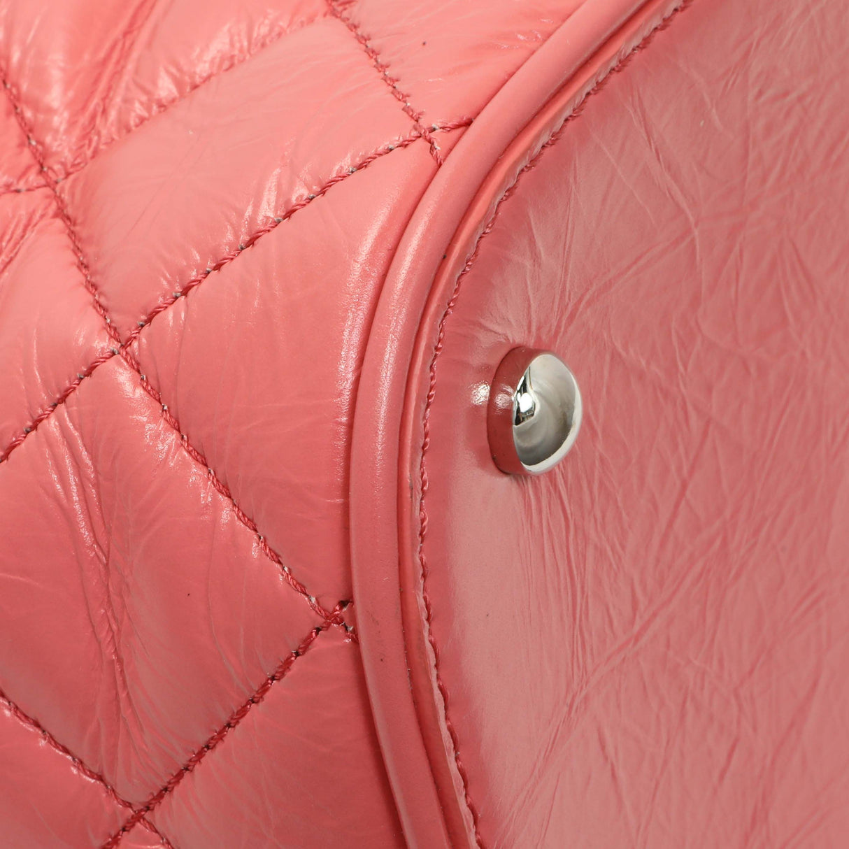 Chanel Pink Crumpled Calfskin PVC Quilted Aquarium Backpack Handbags Chanel