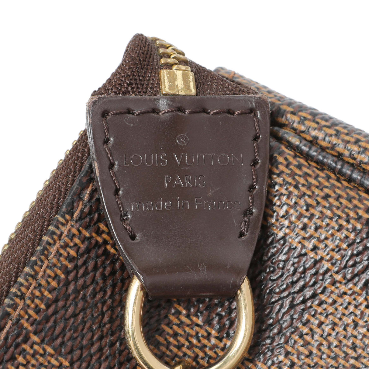 Louis Vuitton Damier Ebene Trunks and Bags Mini Pochette Accessories Handbags Louis Vuitton