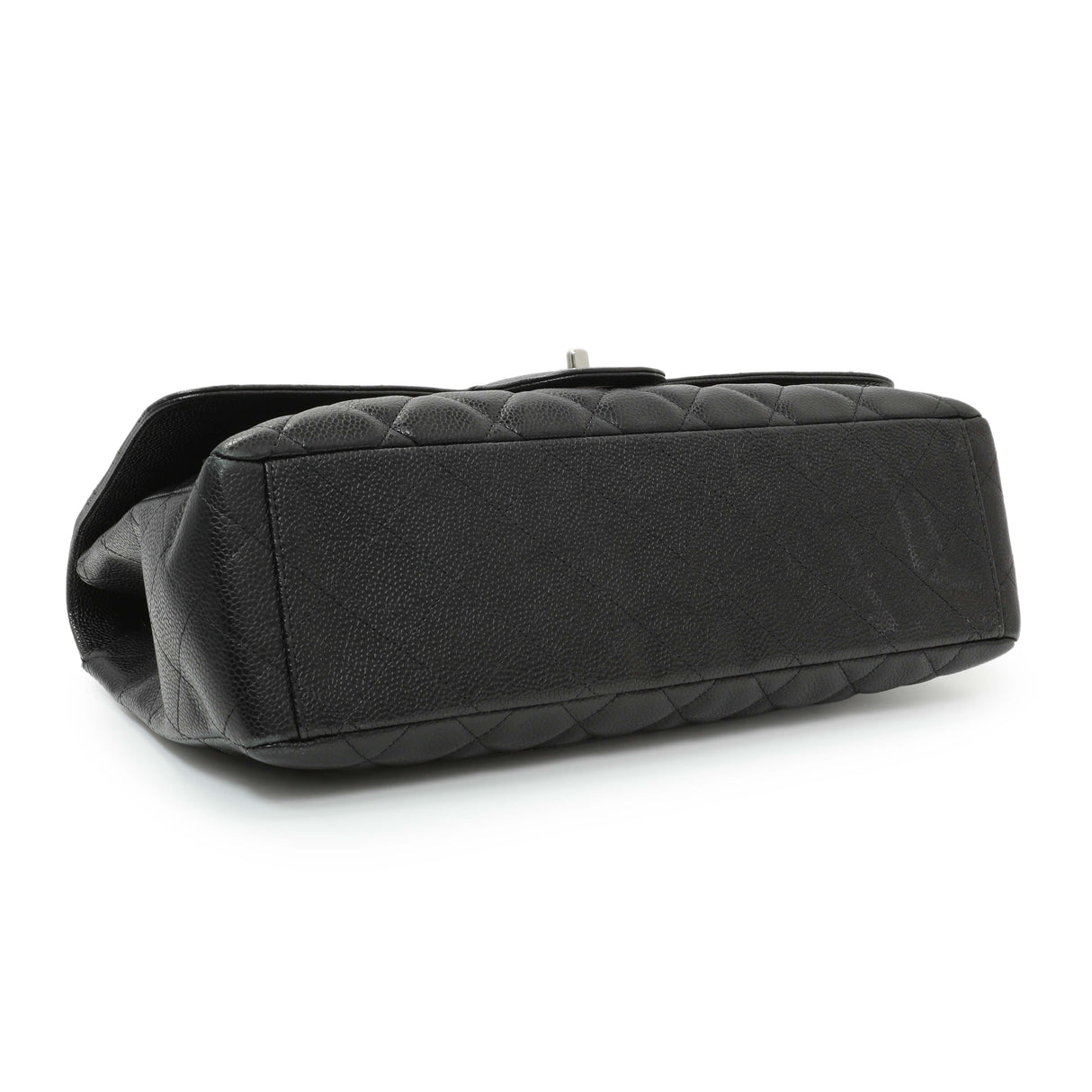 Chanel Black Quilted Caviar Maxi Single Flap Handbags Chanel