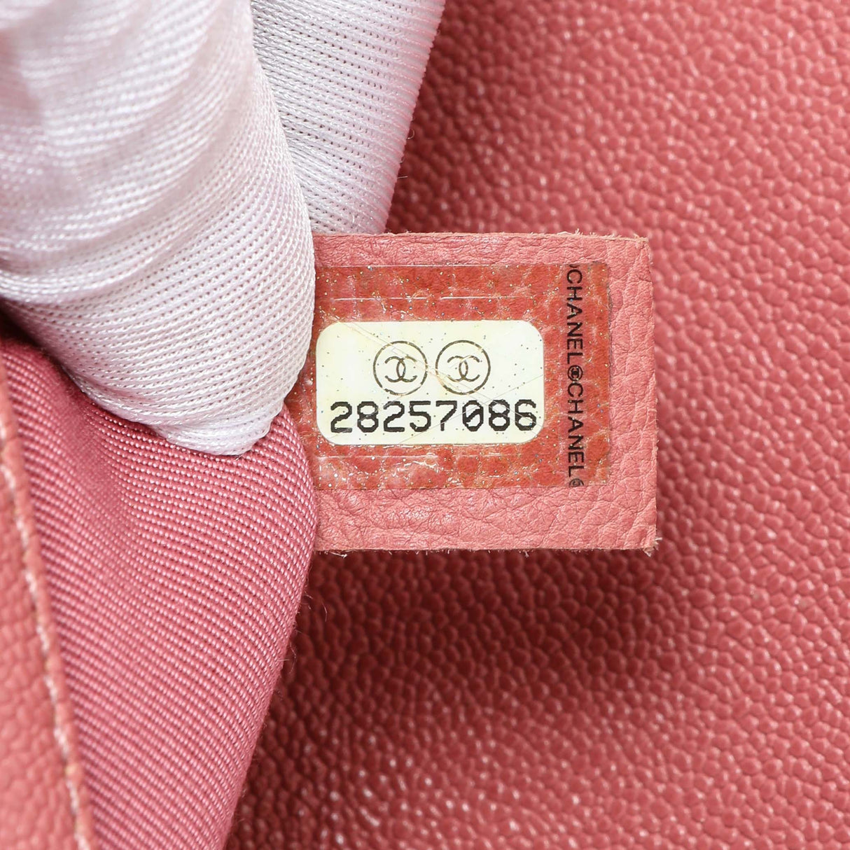 Chanel Blush Chevron Quilted Caviar New Medium Boy Flap