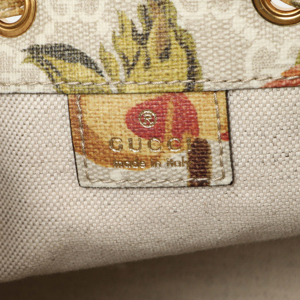 Gucci GG Supreme Monogram Water Flora Web Mini Ophidia Bucket Bag Handbags Gucci