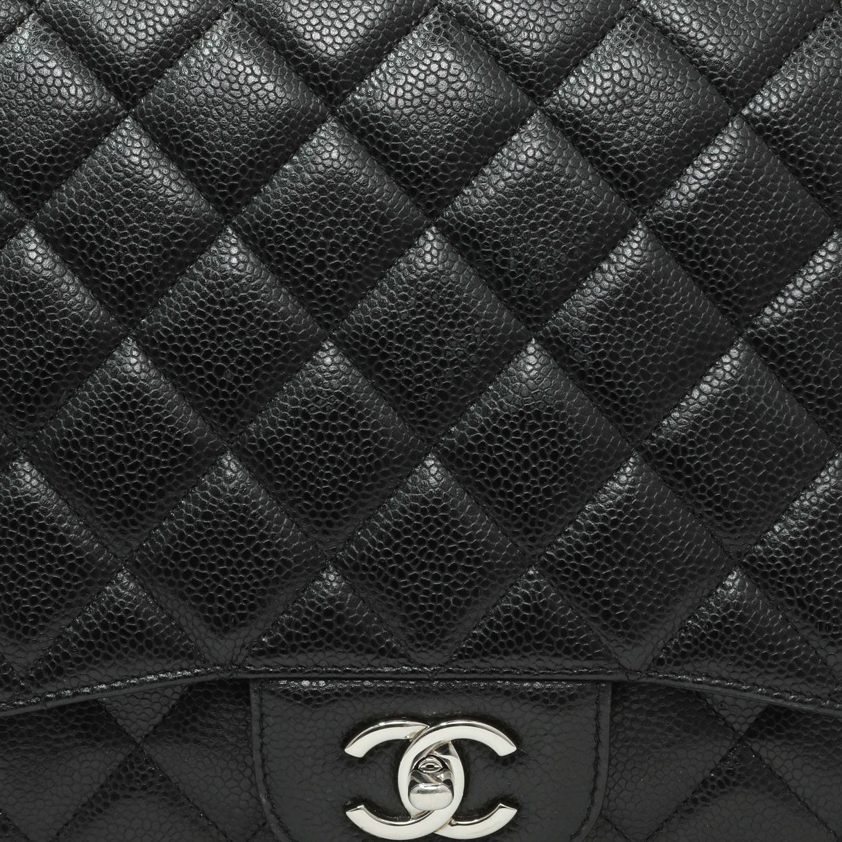 Chanel Black Quilted Caviar Maxi Single Flap Handbags Chanel