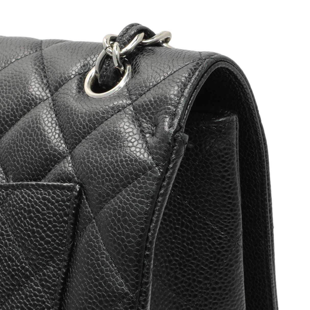 Chanel Black Quilted Caviar Maxi Single Flap Handbags Chanel